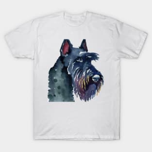 Watercolor Giant Schnauzer - Dog Lovers T-Shirt